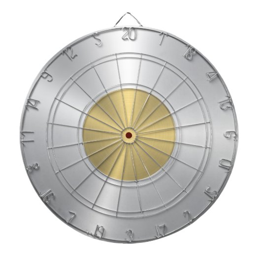 Minimalistic Metallic Gold and Silver Texture Dartbord (Voorkant)