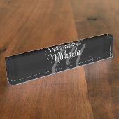 Minimalistic modern monogram initial name naambordje (Zijkant)