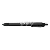 Minimalistic modern monogram initial name zwarte inkt pen (Bodem)
