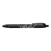 Minimalistic modern monogram initial name zwarte inkt pen (Bovenkant)