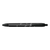 Minimalistic modern monogram initial name zwarte inkt pen (Achterkant)