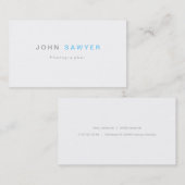 Minimalistic modern simple white Businesscard Visitekaartje (Voorkant / Achterkant)