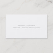 Minimalistic modern simple white Businesscard Visitekaartje (Achterkant)