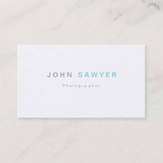 Minimalistic modern simple white Businesscard Visitekaartje (Voorkant)