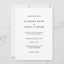 Minimalistic Modern Wedding Invitation Card