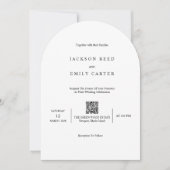 Minimalistic Modern Wedding Invitation Card Kaart (Voorkant)