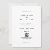 Minimalistic Modern Wedding Invitation Card Kaart (Voorkant)