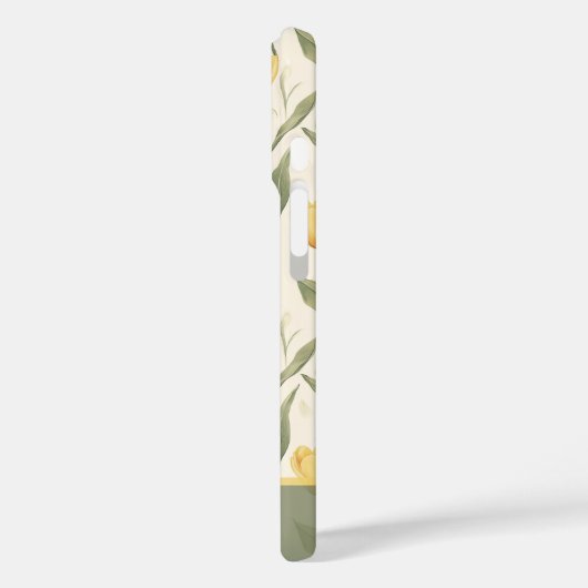 Minimalistic Newlywed Gift Tulip Flower Name Case-Mate iPhone Case (Achterkant / Links)