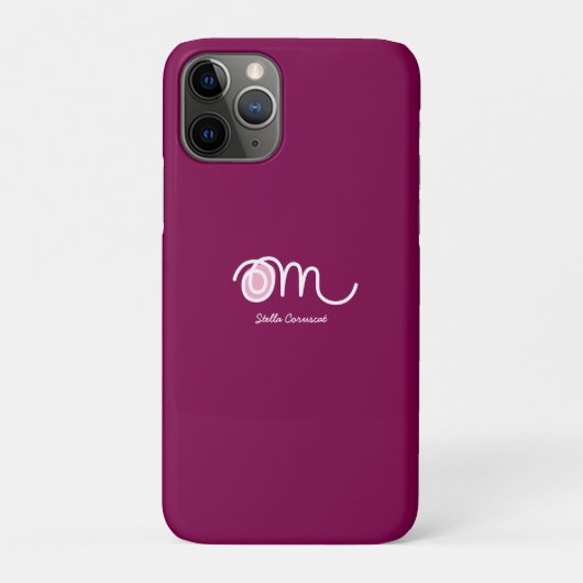 Minimalistic Om Handwritten Personalized Case-Mate iPhone Case (Achterkant)