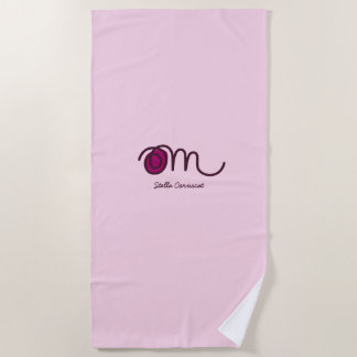 Minimalistic Om Handwritten Personalized Strandlaken