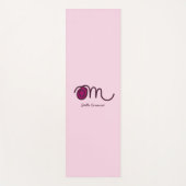 Minimalistic Om Handwritten Personalized Yoga Mat (Voorkant)