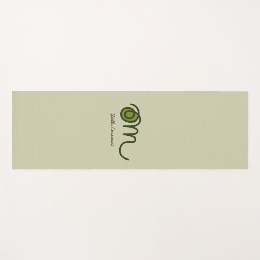 Minimalistic Om Handwritten Personalized Yoga Mat (Voorkant (horizontaal))