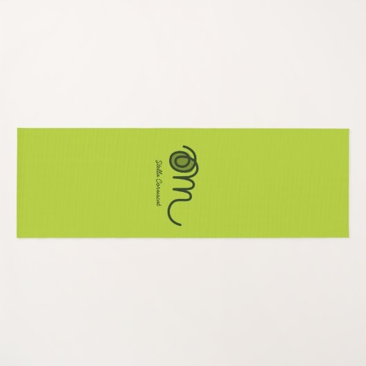 Minimalistic Om Handwritten Personalized Yoga Mat (Voorkant (horizontaal))