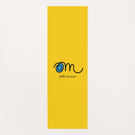 Minimalistic Om Handwritten Personalized Yoga Mat (Voorkant)