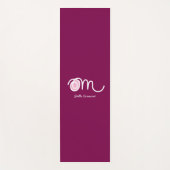 Minimalistic Om Handwritten Personalized Yoga Mat (Voorkant)