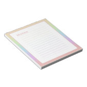 Minimalistic Pastel Rainbow Notitieblok (Schuin)