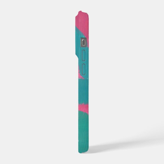 Minimalistic Pink and Green Landscape Phone Case iPhone Hoesje (Linkerkant)