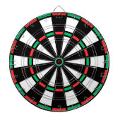Minimalistic Red and Green Christmas Dartbord (Voorkant)