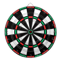 Minimalistic Red and Green Christmas Dartbord