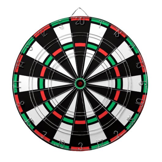 Minimalistic Red and Green Christmas Dartbord (Voorkant)