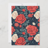 Minimalistic Rose Aesthetic Beach Party Kaart (Achterkant)