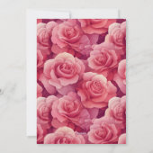 Minimalistic Rose Floral 50Th Birthday Kaart (Achterkant)