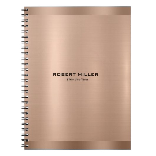 Minimalistic Rose-Gold Texture Notitieboek (Voorkant)