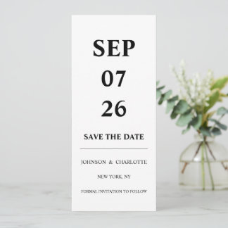 Minimalistic Save The Date Card