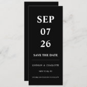 Minimalistic Save The Date Card (Voorkant / Achterkant)