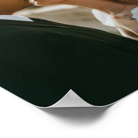 Minimalistic Script Wedding Vows Custom Photo Poster (Hoek)