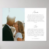Minimalistic Script Wedding Vows Custom Photo Poster (Voorkant)