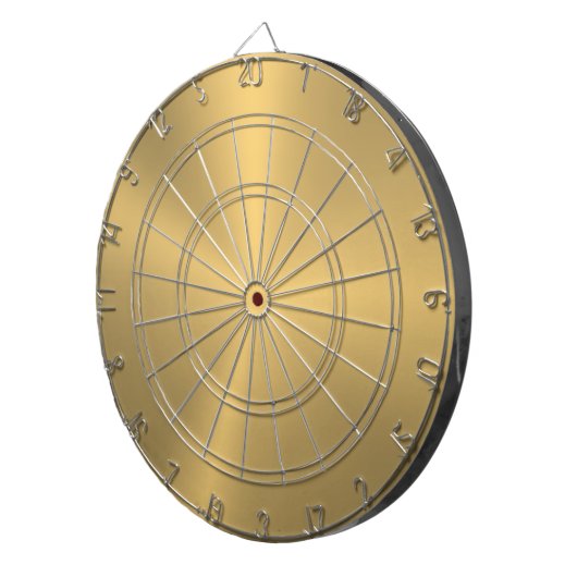 Minimalistic Slick Metallic Gold Texture Dartbord (Voorkant Rechts)