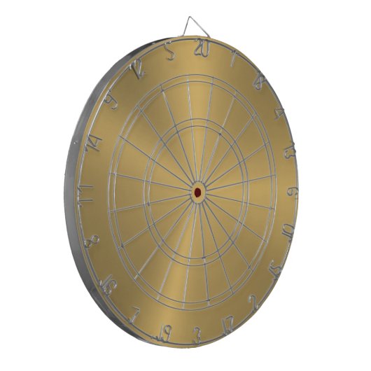 Minimalistic Slick Metallic Gold Texture Dartbord (Voorkant Links)