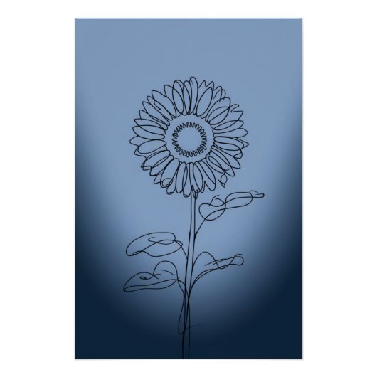 minimalistic sunflower perfect poster (Voorkant)