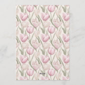 Minimalistic Tulip Themed Custom Birthday Kaart (Achterkant)
