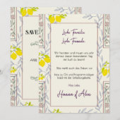 Minimalistic Vintage Botanical Save the Date (Voorkant / Achterkant)