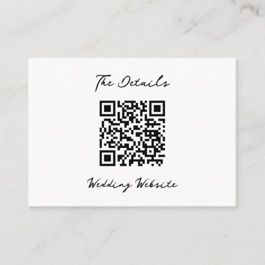 Minimalistic wedding informatiekaartje (Voorkant)