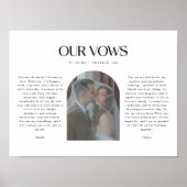 Minimalistic Wedding "Our Vows" Photo Arch Poster (Voorkant)