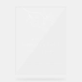 Minimalistic Welcome Unplugged Wedding Ceremony Acryl Bord (Voorkant)