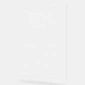 Minimalistic Welcome Unplugged Wedding Ceremony Acryl Bord (Hoek)