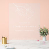 Minimalistic Welcome Unplugged Wedding Ceremony Acryl Bord (Huwelijk)