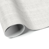 Minimalistic White Burlap Texture Cadeaupapier (Rol Hoek)