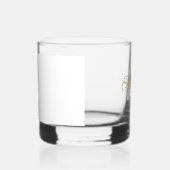 Minimalistic White Gold Voeg naam en Monogram Mann Whisky Glas (Rechts)