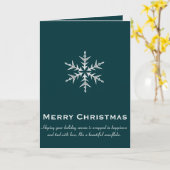 Minimalistic White Snowflake Hand Drawn Art Kaart (Gele Bloem)