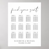 Minimalistisch 12-tabel weddenschapenkaart poster (Voorkant)