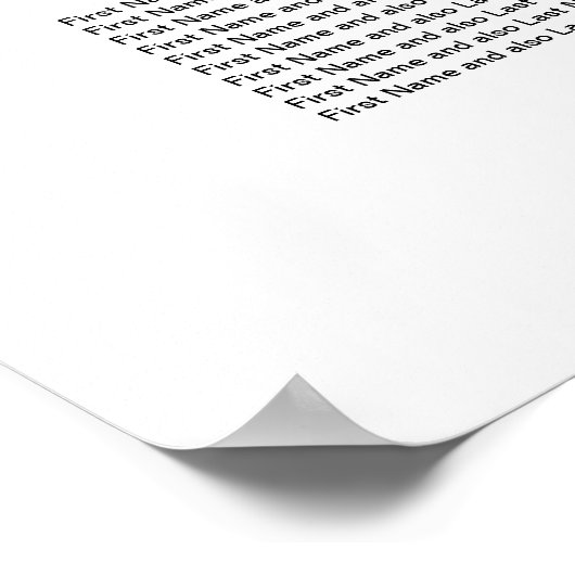 Minimalistisch 13-tabel weddenschapskaartje poster (Hoek)