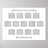 Minimalistisch 13-tabel weddenschapskaartje poster (Voorkant)