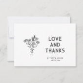 Minimalistisch 1 Foto Clean Simple Modern Weddensc Bedankkaart (Voorkant)