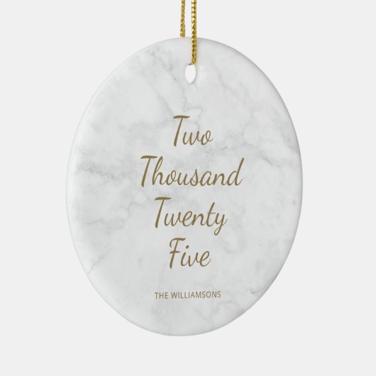 Minimalistisch 2021 Moderne grijze marmer, speciaa Keramisch Ornament (Rechts)