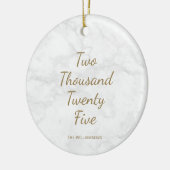 Minimalistisch 2021 Moderne grijze marmer, speciaa Keramisch Ornament (Links)